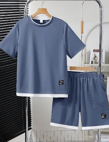 Compleu Shein Kids, albastru
