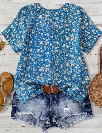Bluza Emery Rose, albastru