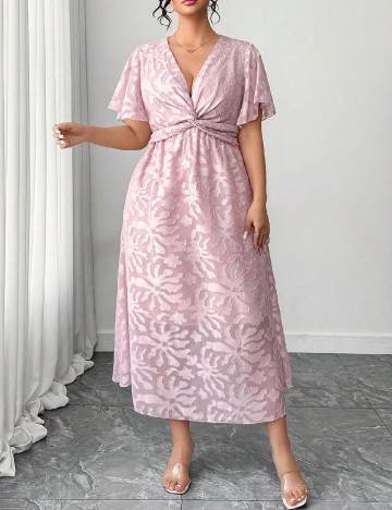 Rochie medie SHEIN CURVE, roz