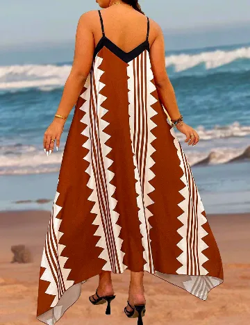 Rochie lunga SHEIN CURVE, maro