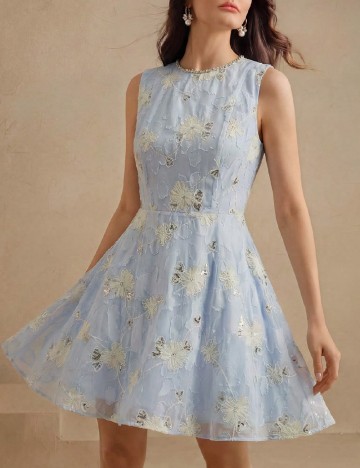 Rochie scurta Anewsta, bleu