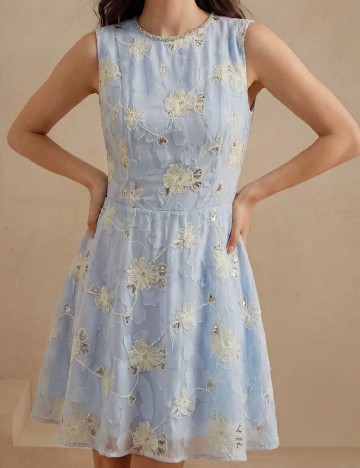 Rochie scurta Anewsta, bleu