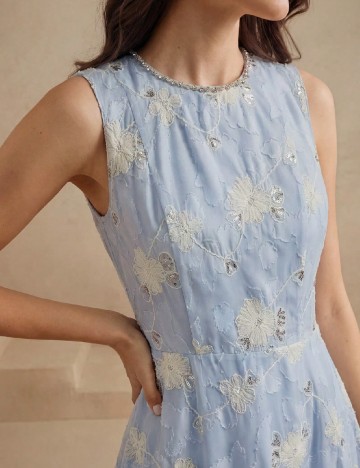 Rochie scurta Anewsta, bleu