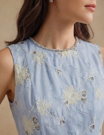 Rochie scurta Anewsta, bleu