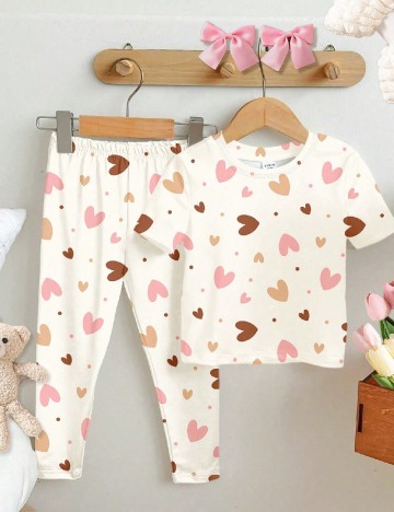 Pijama Shein Kids, crem