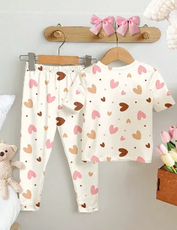 Pijama Shein Kids, crem