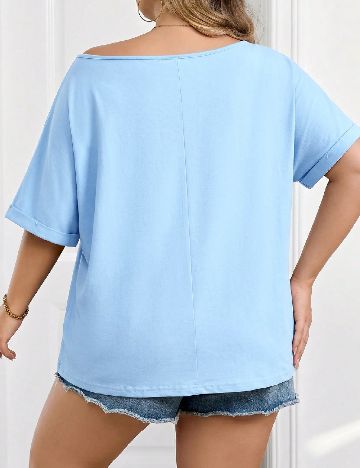 Tricou SHEIN CURVE, albastru