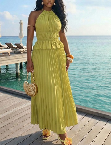 Rochie lunga SHEIN, verde