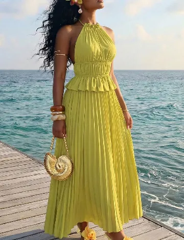 Rochie lunga SHEIN, verde