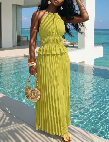 Rochie lunga SHEIN, verde
