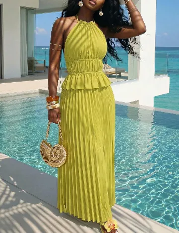 Rochie lunga SHEIN, verde