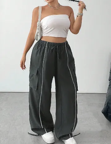 Pantaloni SHEIN CURVE, gri