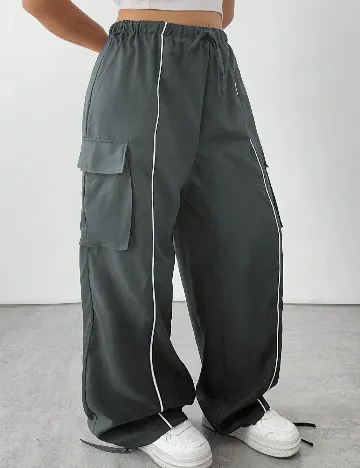 Pantaloni SHEIN CURVE, gri