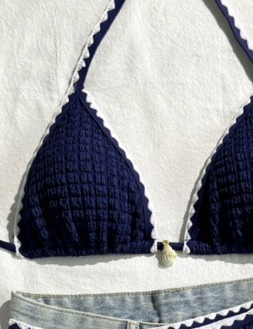 Costum de baie SHEIN, bleumarin