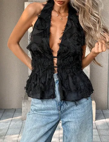 Top SHEIN, negru