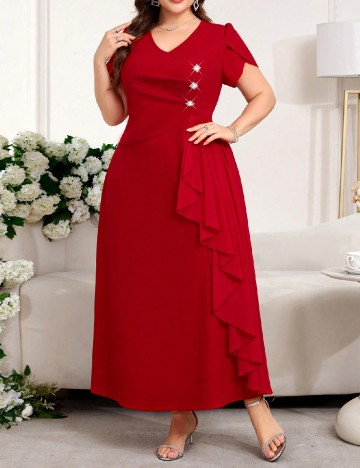 Rochie lunga SHEIN CURVE, rosu