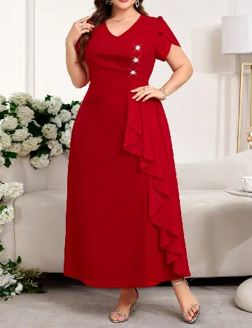 Rochie lunga SHEIN CURVE, rosu