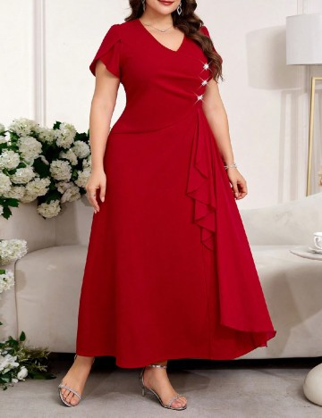 Rochie lunga SHEIN CURVE, rosu