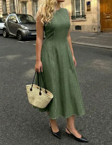 Rochie medie SHEIN CURVE, verde