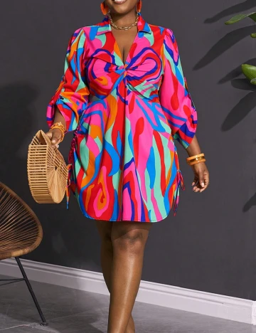 Rochie scurta SHEIN CURVE, mix culori