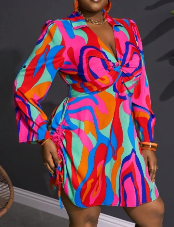 Rochie scurta SHEIN CURVE, mix culori