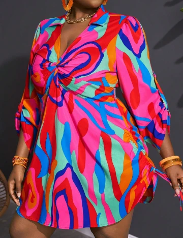 Rochie scurta SHEIN CURVE, mix culori