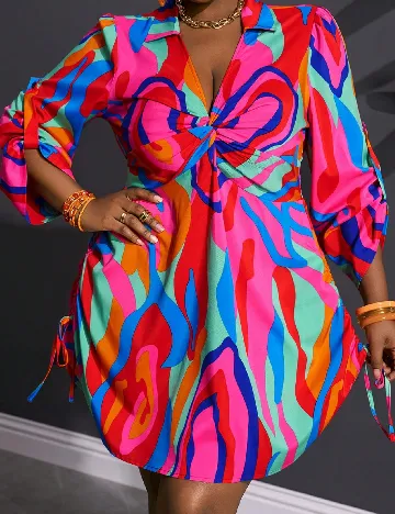 Rochie scurta SHEIN CURVE, mix culori