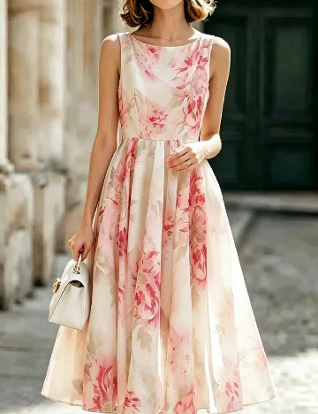 Rochie lunga SHEIN, floral print