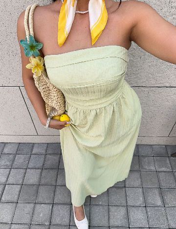 Rochie lunga SHEIN CURVE, verde