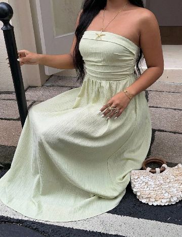 Rochie lunga SHEIN CURVE, verde
