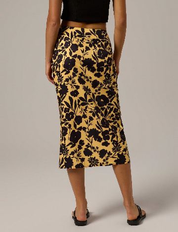 Fusta Forever 21, galben/negru