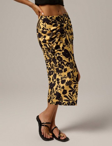 Fusta Forever 21, galben/negru