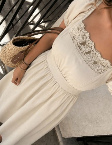 Rochie medie SHEIN CURVE, crem