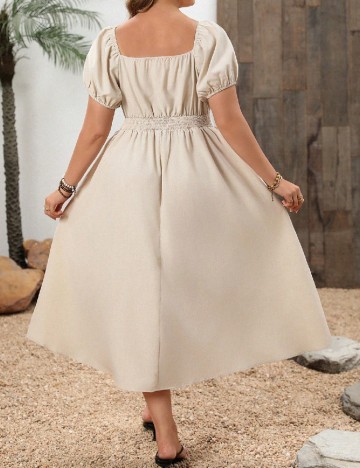 Rochie medie SHEIN CURVE, crem