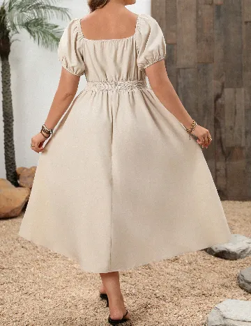 Rochie medie SHEIN CURVE, crem