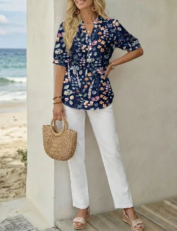 Bluza Emery Rose, bleumarin