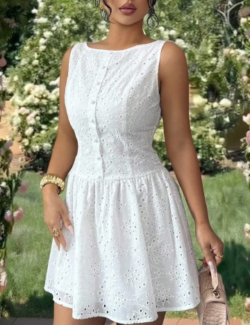 Rochie scurta SHEIN, alb