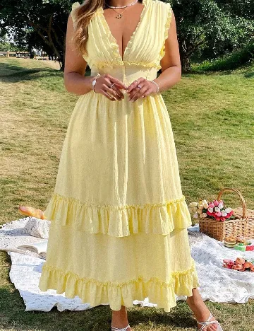 Rochie lunga SHEIN CURVE, galben