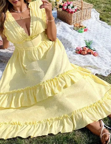 Rochie lunga SHEIN CURVE, galben