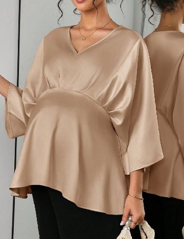 Bluza SHEIN Maternity, maro