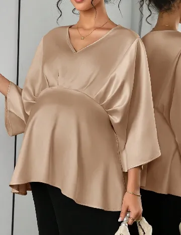 Bluza SHEIN Maternity, maro