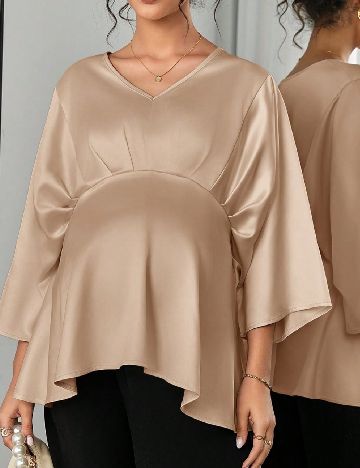 Bluza SHEIN Maternity, maro