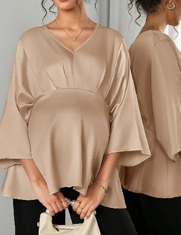 Bluza SHEIN Maternity, maro