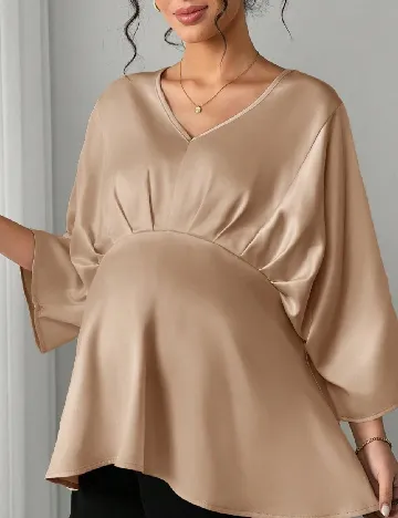 Bluza SHEIN Maternity, maro