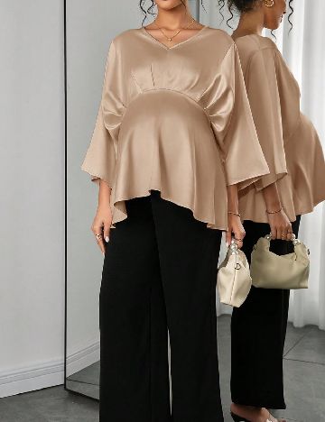 Bluza SHEIN Maternity, maro