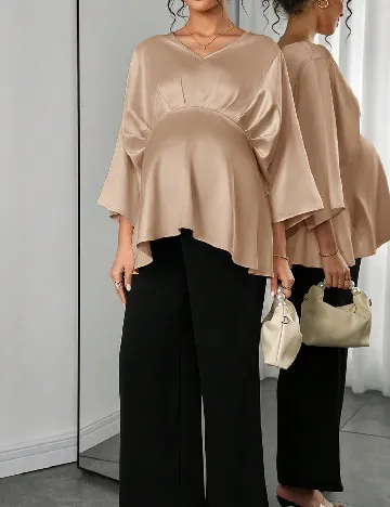 Bluza SHEIN Maternity, maro
