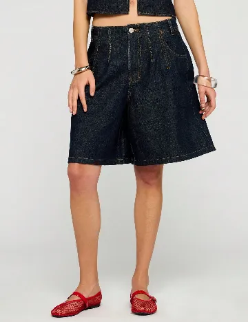 Pantaloni scurti SHEIN, bleumarin