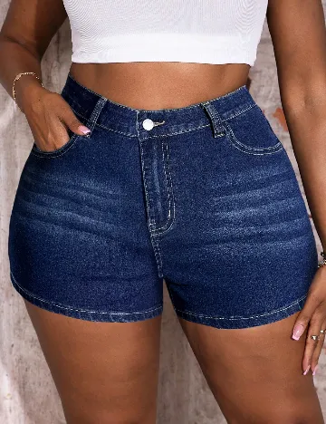 Pantaloni scurti SHEIN CURVE, albastru