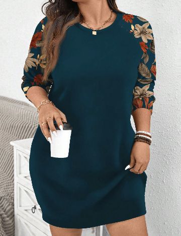 Rochie scurta Emery Rose Curve, albastru