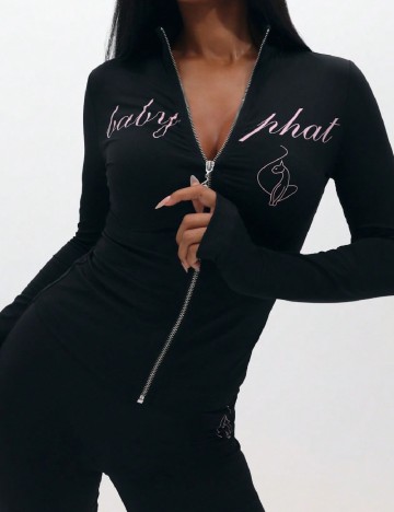 Bluza BABYPHAT Plus Size, negru